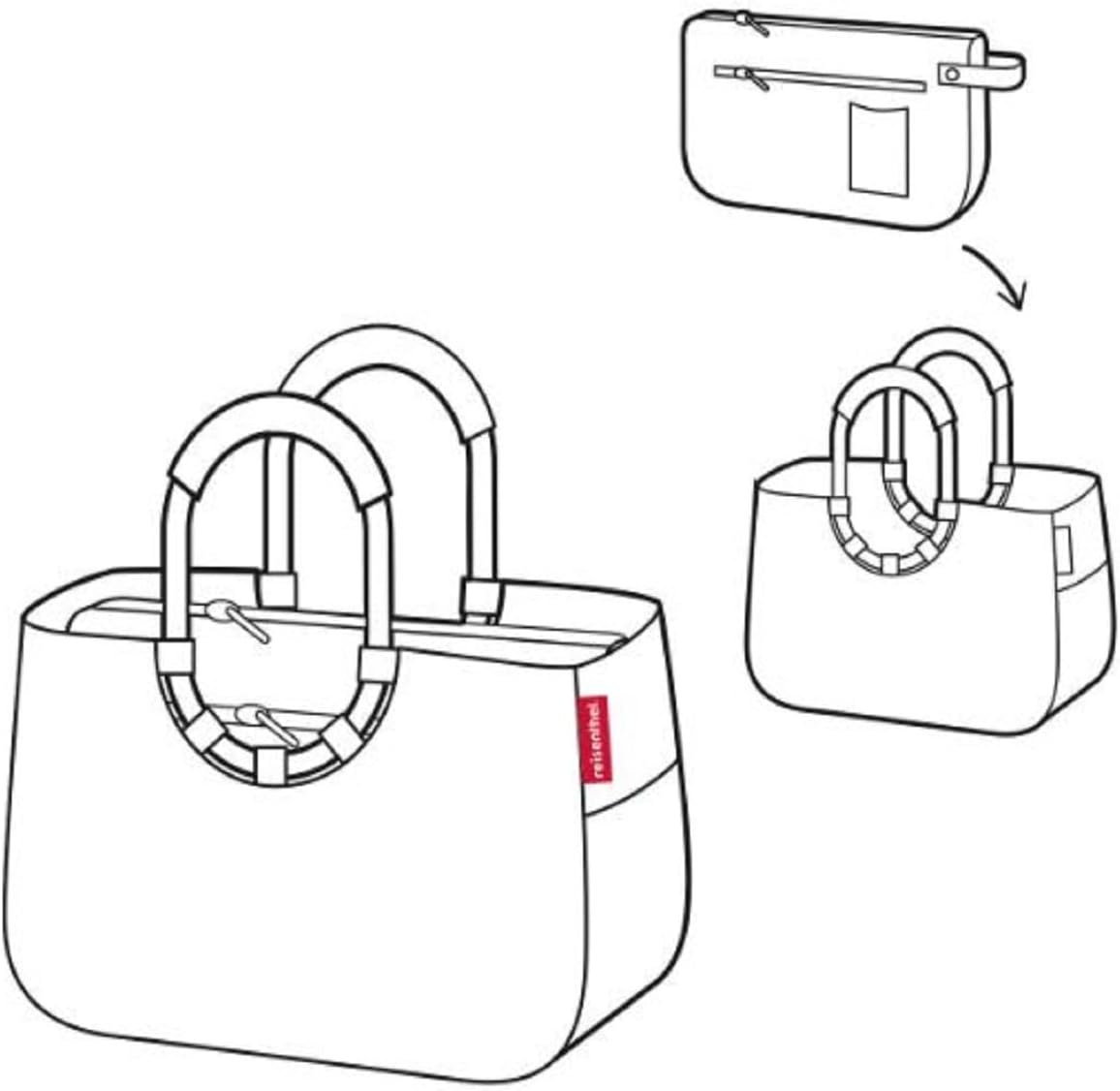 reisenthel Loopshopper M - Sturdy Bag with Practical Compartments Made from Recycled PET Bottles - Elegance When Shopping, Lots of Function Included, Teddy Sand, M