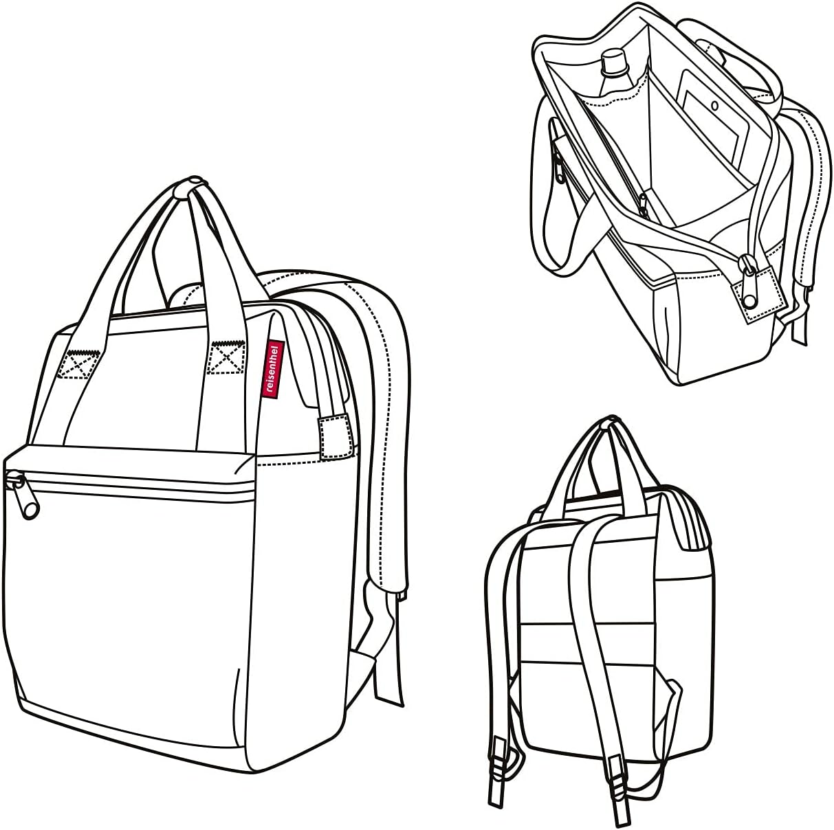 reisenthel allrounder R – Backpack and tote bag in one - With plug-in flap for travel trolleys