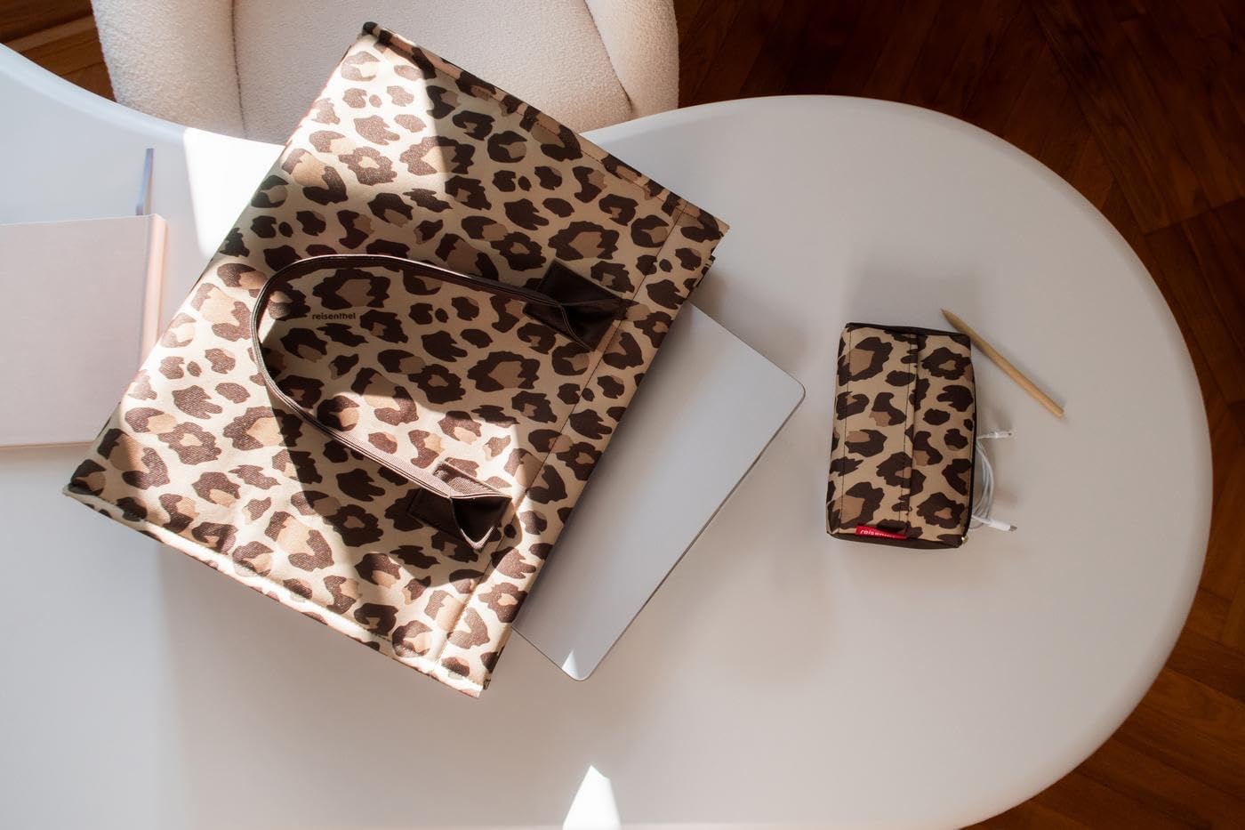 reisenthel Pocketcase Compact Pocket Organiser, Leo Macchiato, Leopard print