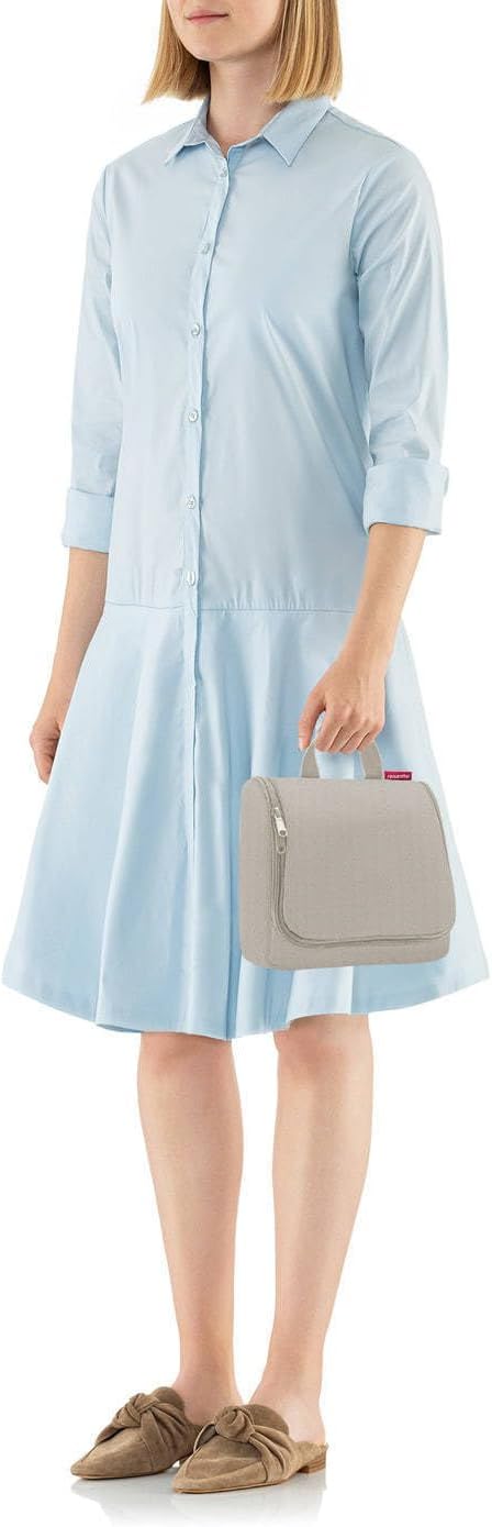 Reisenthel WH6049 TOILETBAG HERRINGBONE SAND Gym Bag Women's HERRINGBONE SAND Size Unica, Herringbone Sand, One Size, Sport