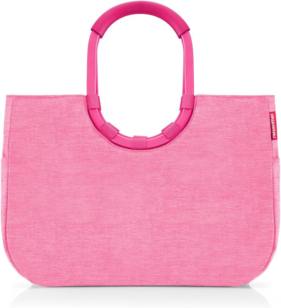 reisenthel Loopshopper L - Sturdy bag with practical compartments made from recycled PET bottles - charming and water-repellent design, Frame Metallic Dots Blue, L