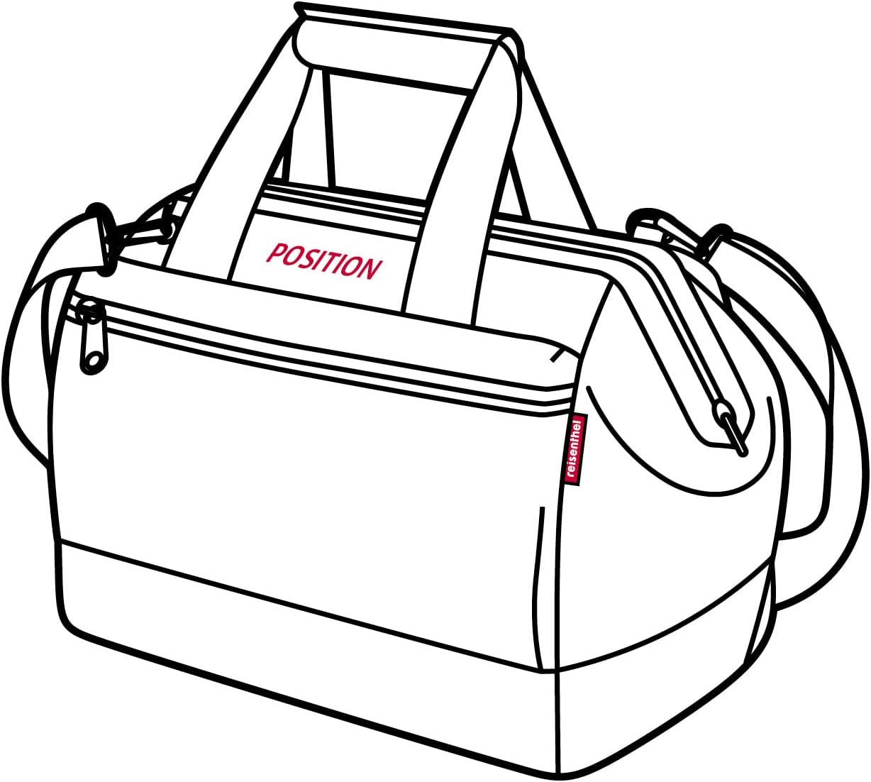 reisenthel Allrounder L Pocket Large Weekender Bag, Versatile 8-Pocket Padded Duffel, Black