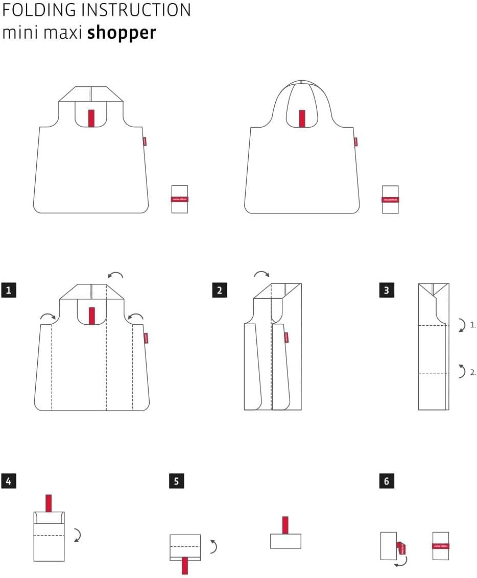 reisenthel Mini Maxi Shopper red - Foldable Shopping Bag with Attractive Design - Water Repellent