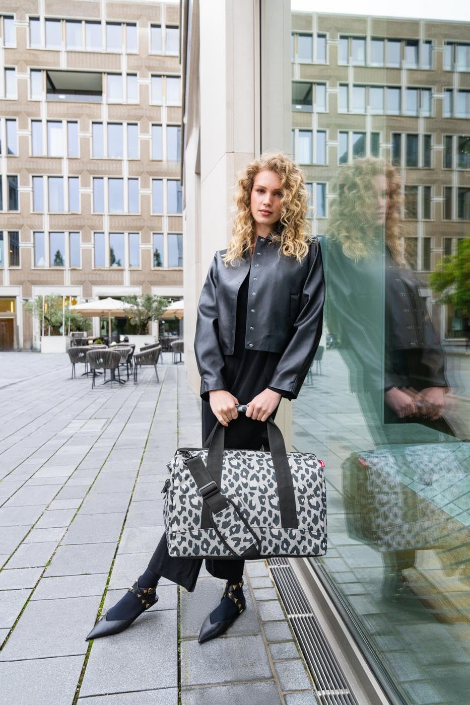 reisenthel Allrounder L - Versatile Doctor's Bag for Travel, Work or Leisure - With Functional Stylish Design, Herringbone Mocha, One Size, Modern