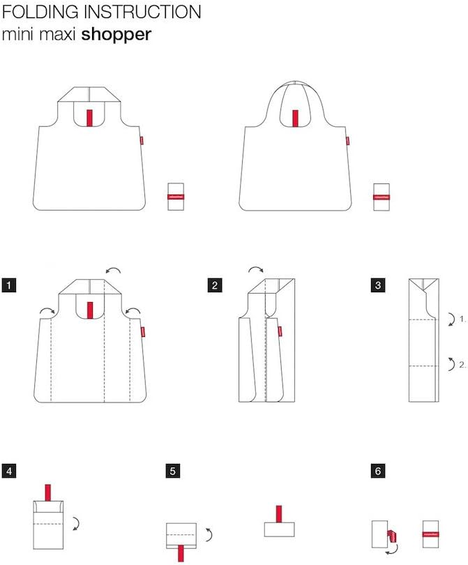 reisenthel Mini Maxi Shopper red - Foldable Shopping Bag with Attractive Design - Water Repellent