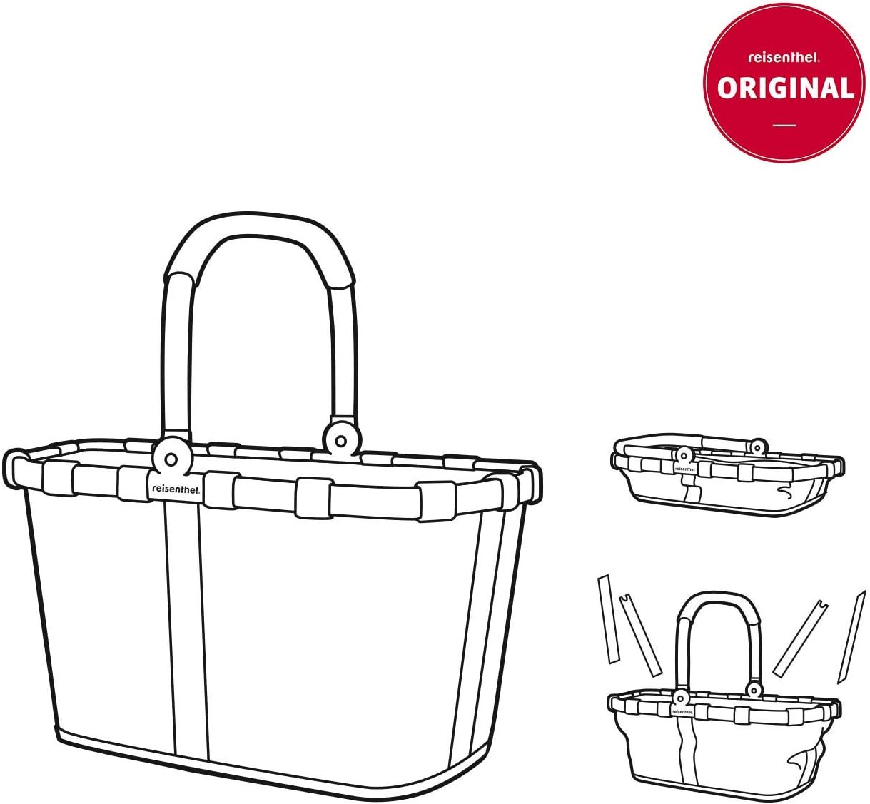 reisenthel carrybag twist sky rose - Sturdy shopping basket with plenty of storage space and practical inner pocket - Elegant and water-repellent design