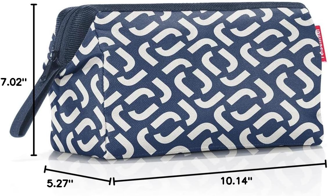 reisenthel Travelcosmetic Toiletries Bag, Structured Pouch with Wristlet, Signature Navy