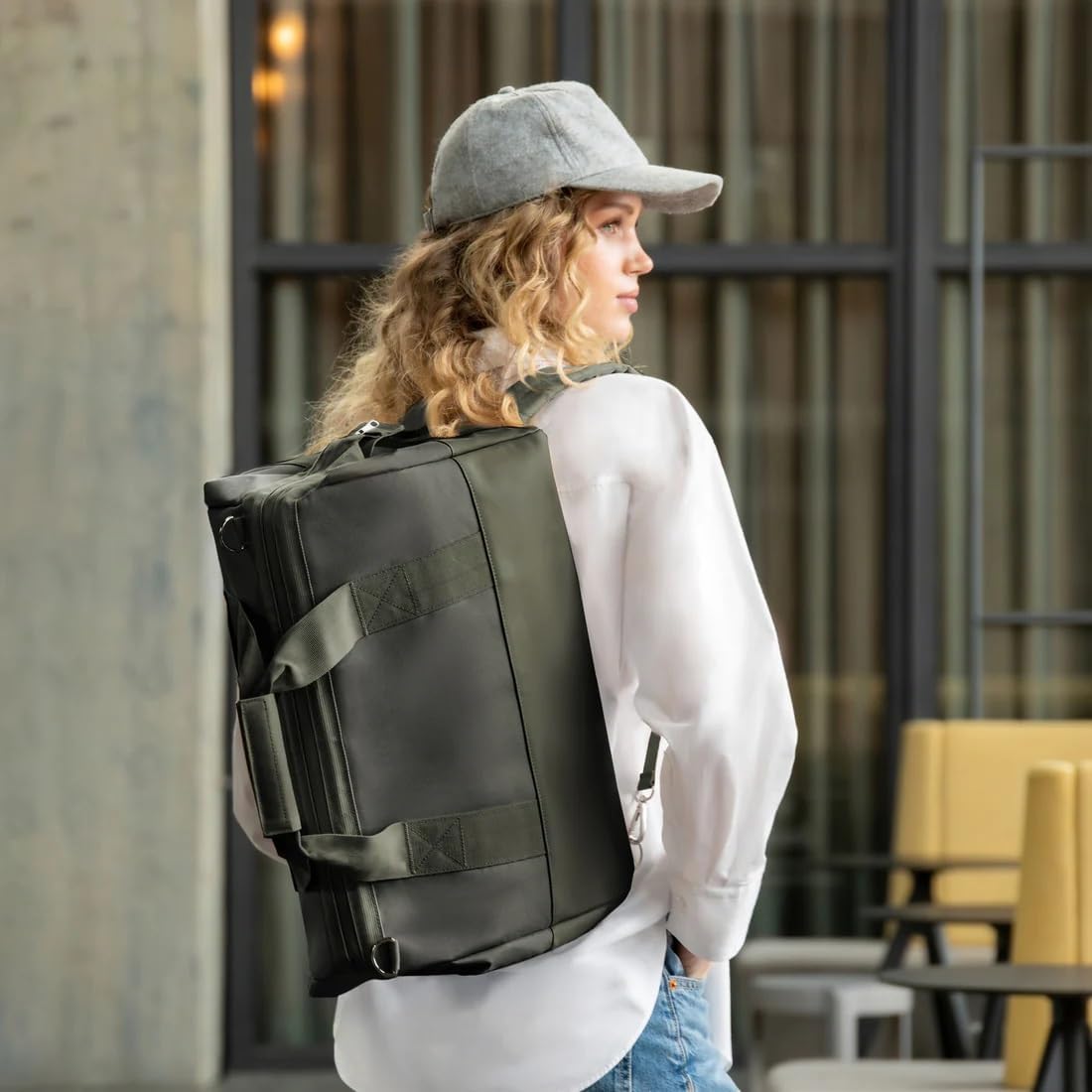 reisenthel Trolley M Frame Glossy dots Black, Mix Moss