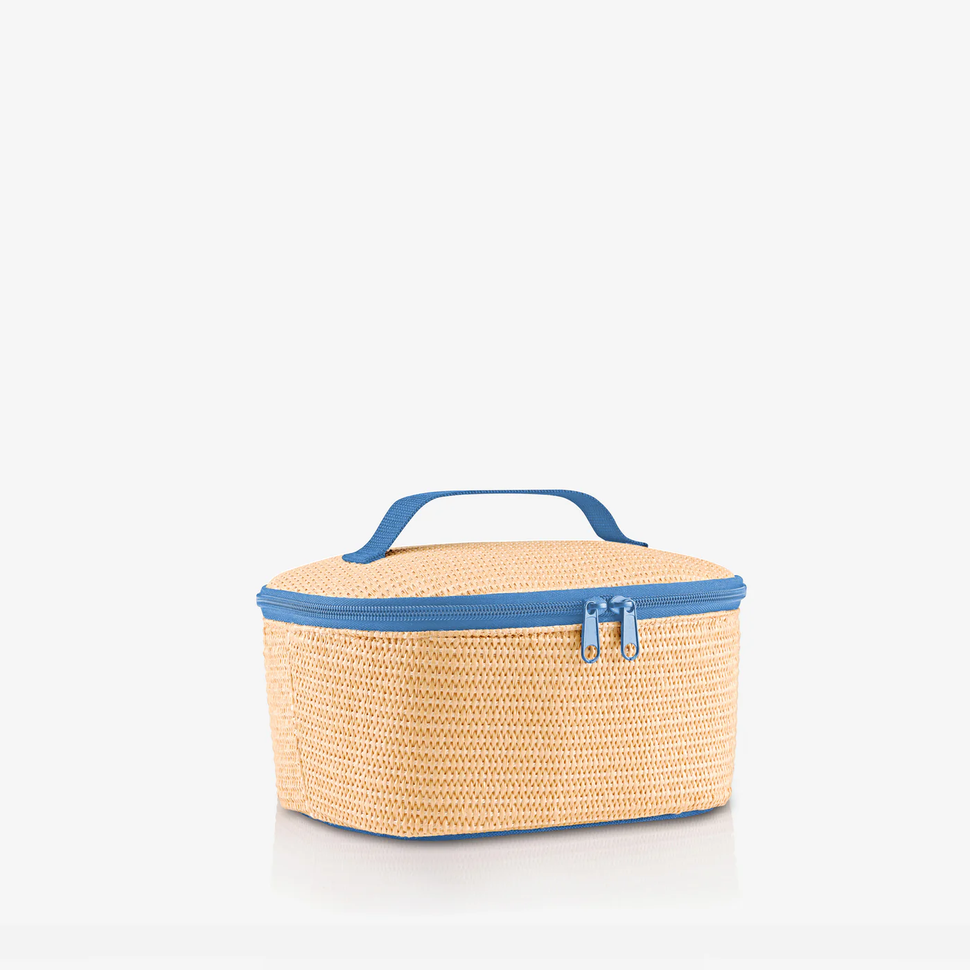 coolerbag S pocket raffia blue