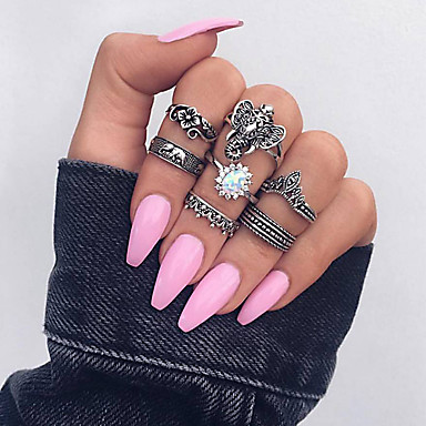 Women Acrylic leaf rings