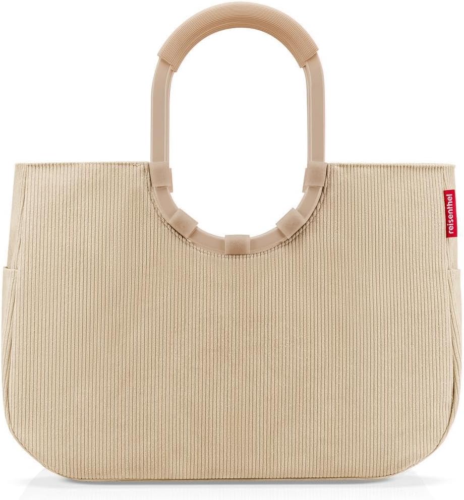 reisenthel Loopshopper L - Sturdy bag with practical compartments made from recycled PET bottles - charming and water-repellent design, Frame Metallic Dots Blue, L