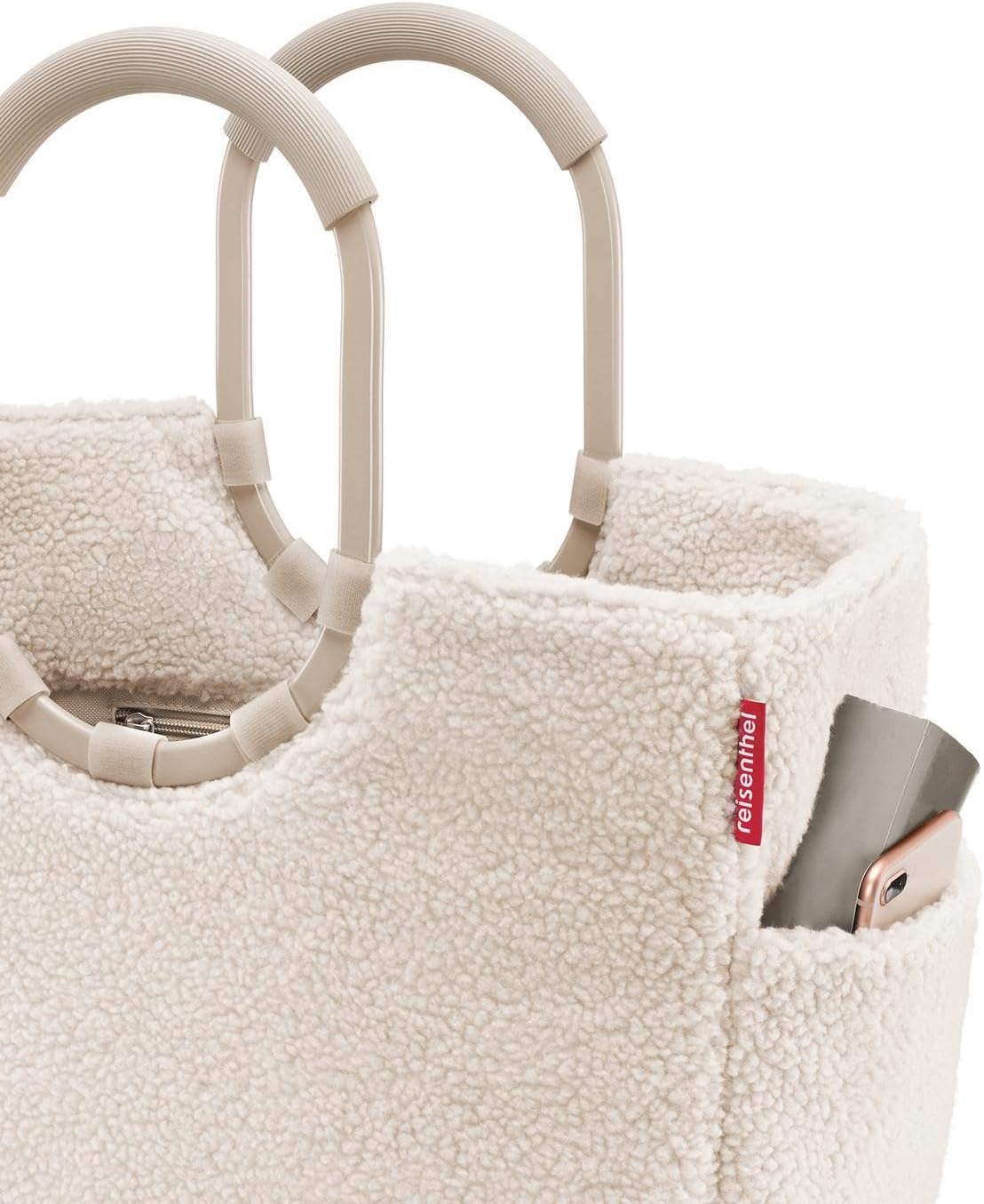 reisenthel Loopshopper L - Sturdy Bag with Practical Compartments Made from Recycled PET Bottles - Charming and Water-Repellent Design Gold, Mesh black., L