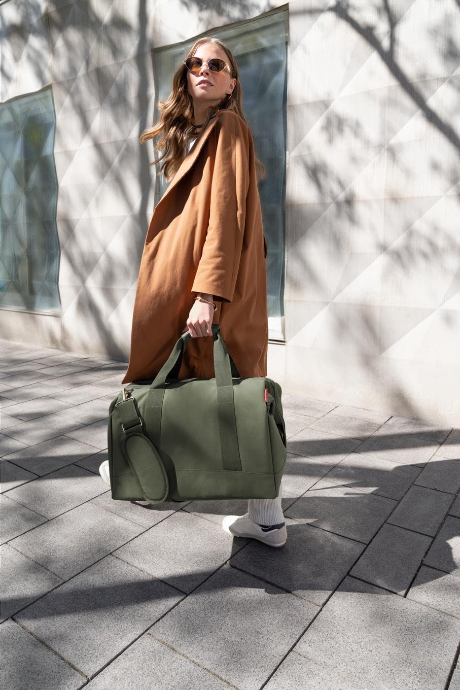 reisenthel Allrounder L - Versatile Doctor's Bag for Travel, Work or Leisure - With Functional Stylish Design, Herringbone Mocha, One Size, Modern