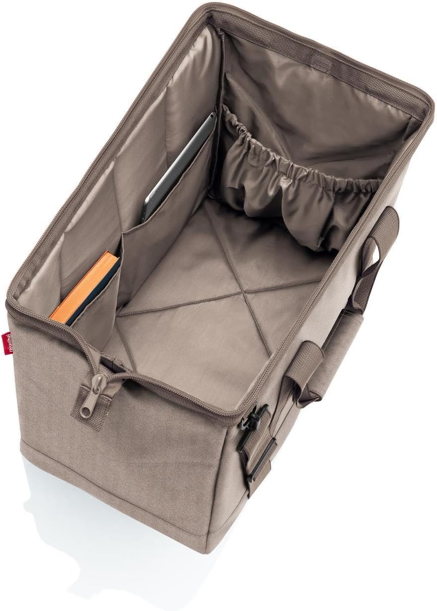 reisenthel Allrounder L - Versatile Doctor's Bag for Travel, Work or Leisure - With Functional Stylish Design, Herringbone Mocha, One Size, Modern