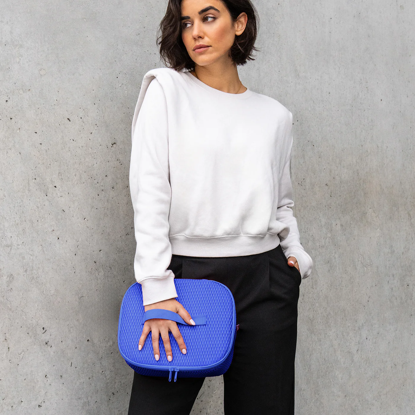 coolerbag M pocket mesh royal blue