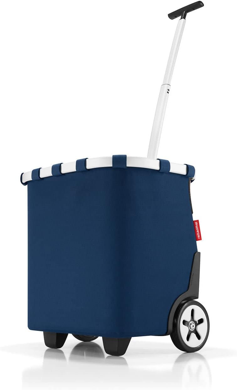 reisenthel carrycruiser Black Frame/Black - Portable Shopping Trolley with Sturdy Aluminum Frame, Shoulder Strap and Removable mesh Inner Bag -Water-Repellent