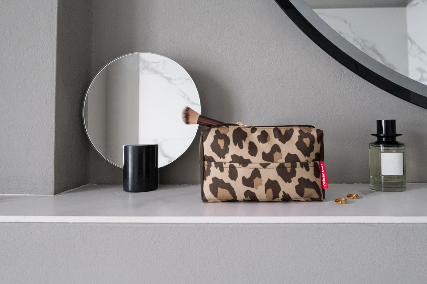 reisenthel Pocketcase Compact Pocket Organiser, Leo Macchiato, Leopard print