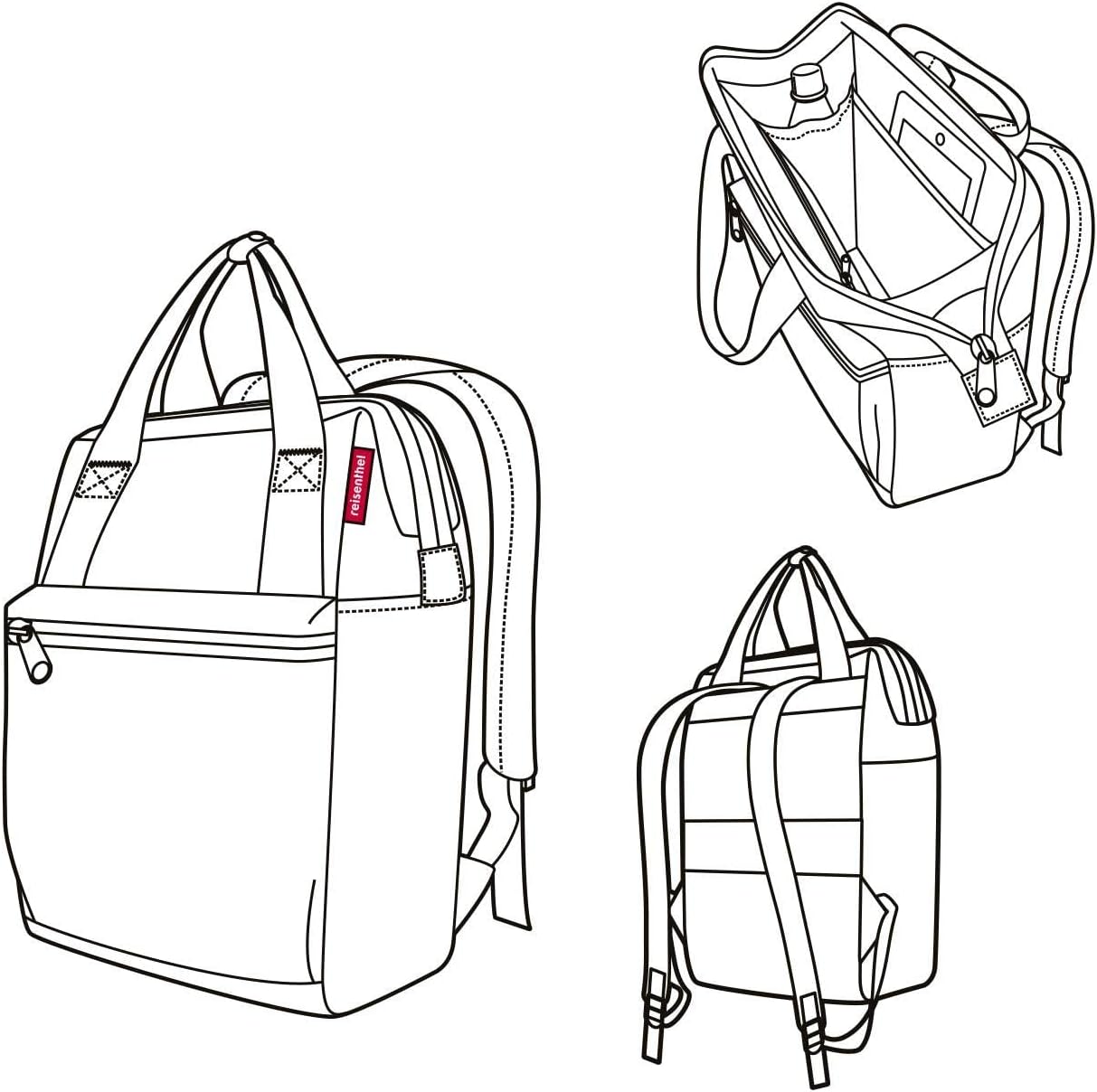 reisenthel allrounder R – Backpack and tote bag in one - With plug-in flap for travel trolleys