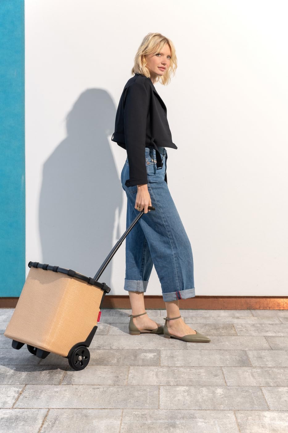 reisenthel Trolley, Frame Raffia Black, Einheitsgröße