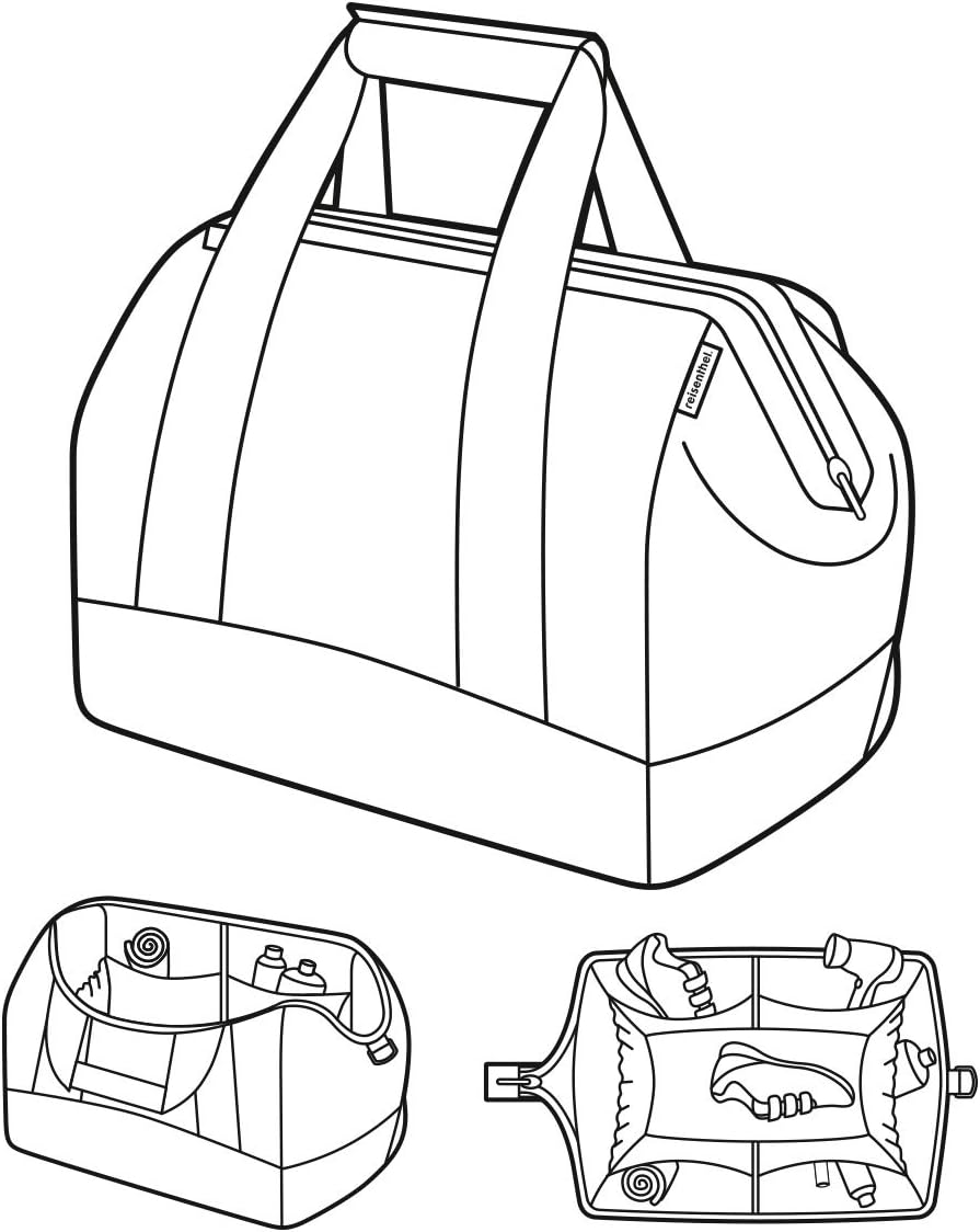 reisenthel Allrounder L Large Weekender Bag, Versatile 6-Pocket Padded Duffel, Twist Silver