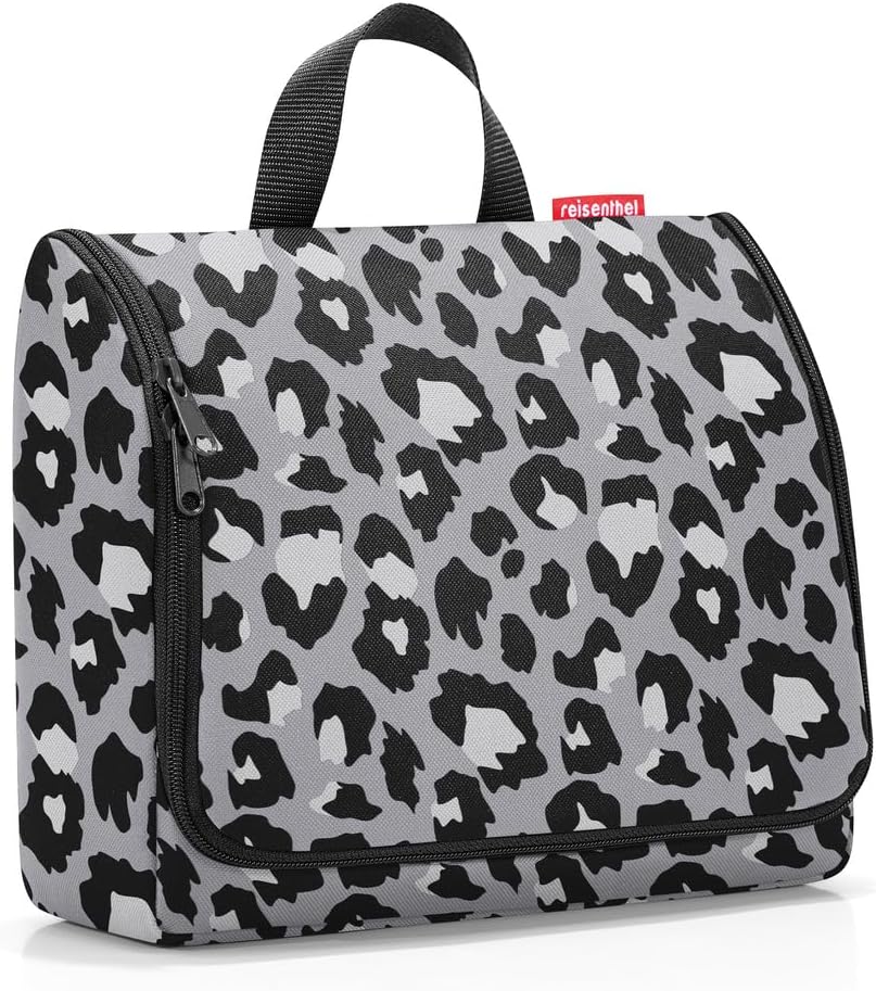 reisenthel Toiletbag XL Practical Toiletry Bag with Hook, Water-Repellent Material, Mesh black., 28 cm, Cosmetic bag