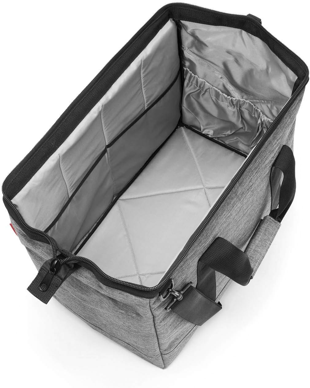 reisenthel Allrounder L Large Weekender Bag, Versatile 6-Pocket Padded Duffel, Twist Silver
