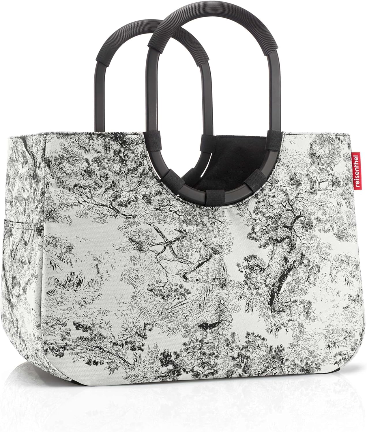 reisenthel Loopshopper L - Sturdy Bag with Practical Compartments Made from Recycled PET Bottles - Charming and Water-Repellent Design Gold, Mesh black., L