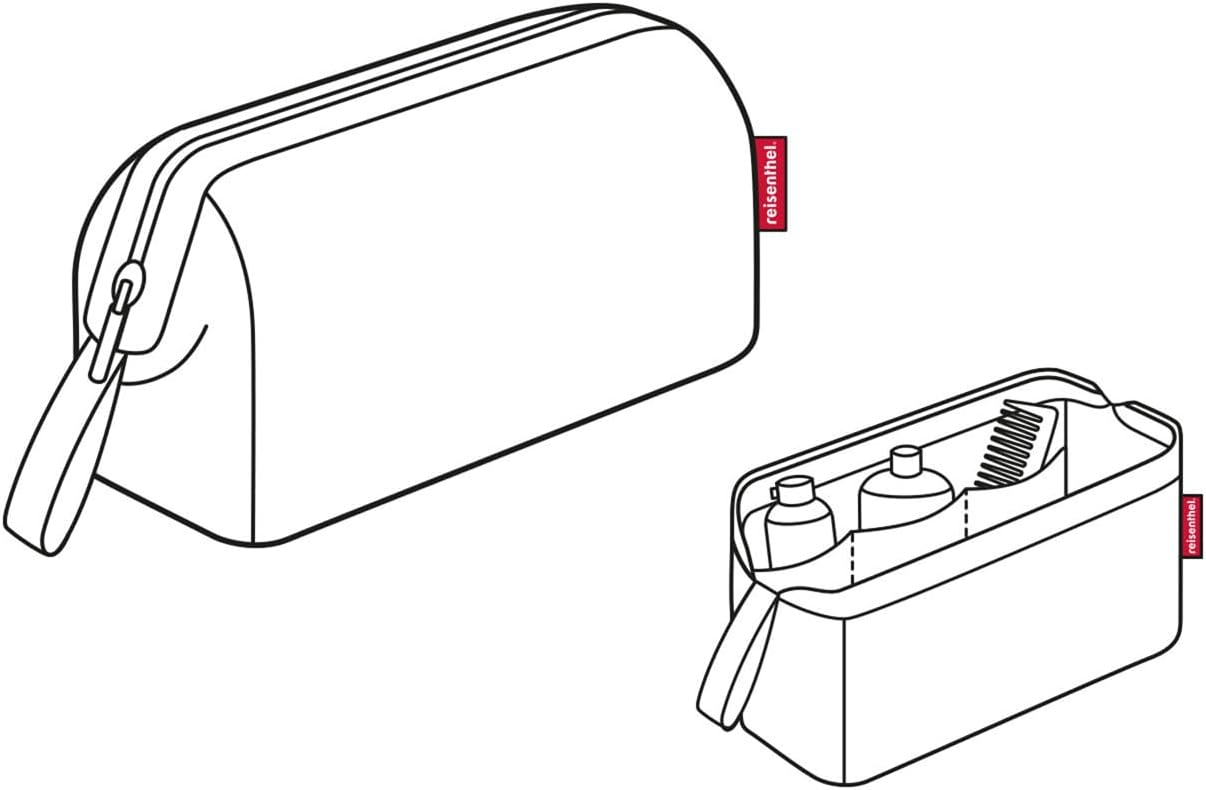 reisenthel travelcosmetic Strong Robust and Practical Travel Cosmetic Bag, Hand Strap, Water-Repellent Material, Glossy Dots Black, Einheitsgröße, Casual