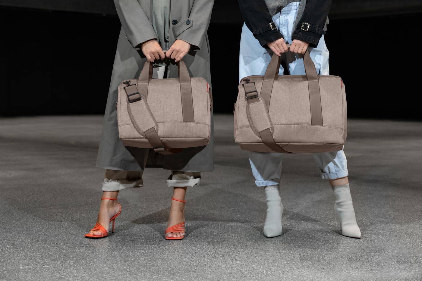 reisenthel Allrounder L - Versatile Doctor's Bag for Travel, Work or Leisure - With Functional Stylish Design, Herringbone Mocha, One Size, Modern