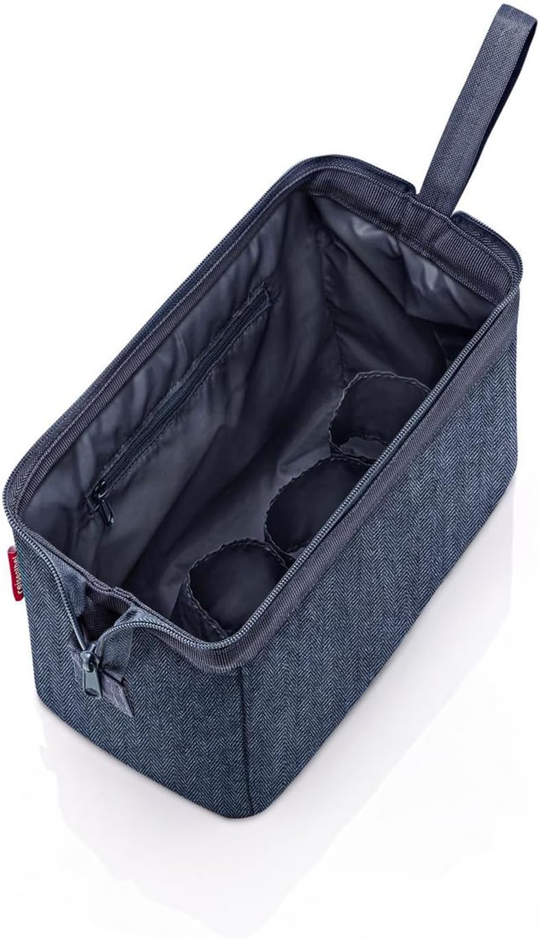 reisenthel travelcosmetic Strong Robust and Practical Travel Cosmetic Bag, Hand Strap, Water-Repellent Material, Glossy Dots Black, Einheitsgröße, Casual