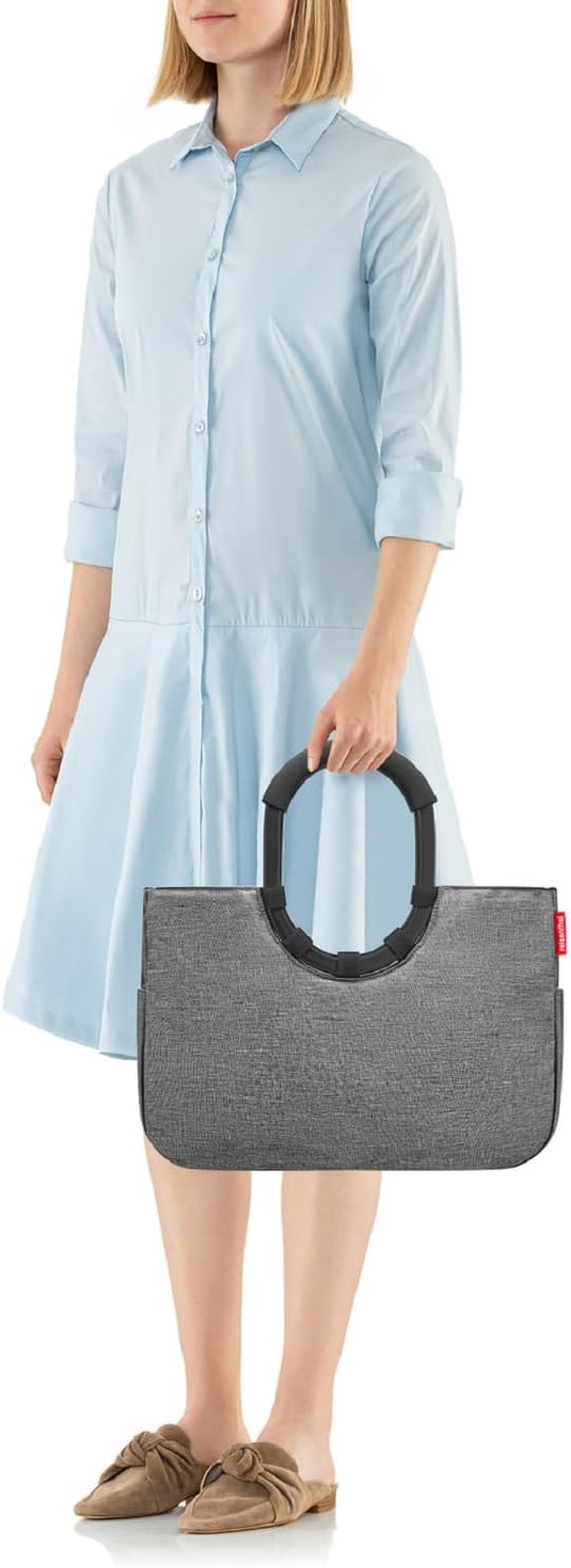 reisenthel Loopshopper M - Sturdy Bag with Practical Compartments Made from Recycled PET Bottles - Elegance When Shopping, Lots of Function Included, Teddy Sand, M