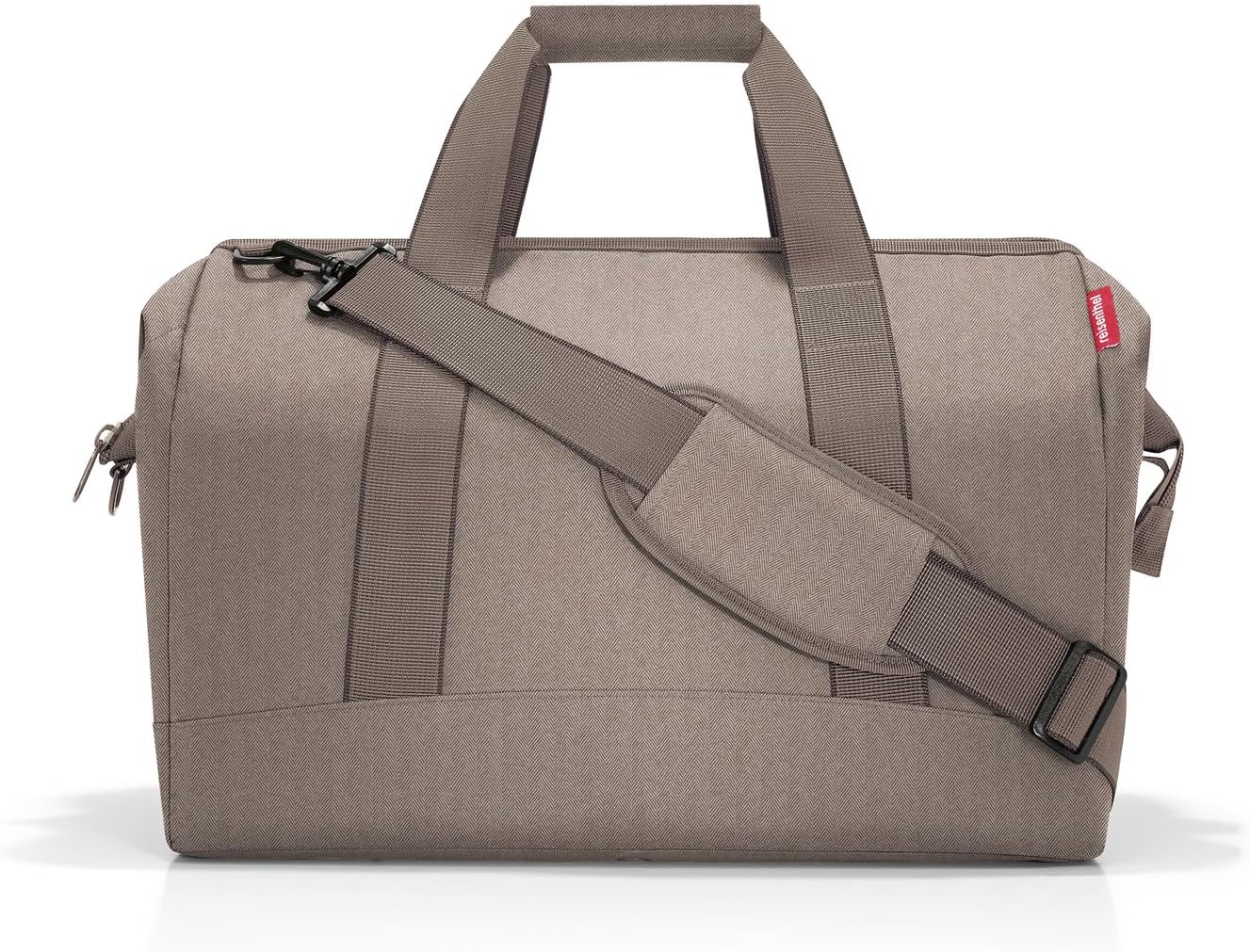 reisenthel Allrounder L - Versatile Doctor's Bag for Travel, Work or Leisure - With Functional Stylish Design, Herringbone Mocha, One Size, Modern