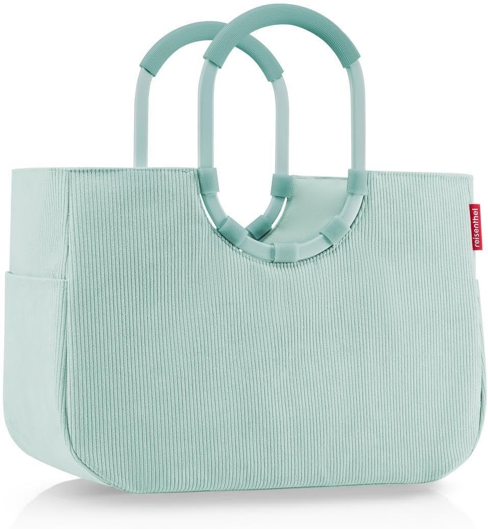 reisenthel Loopshopper L - Sturdy Bag with Practical Compartments Made from Recycled PET Bottles - Charming and Water-Repellent Design Gold, Mesh black., L