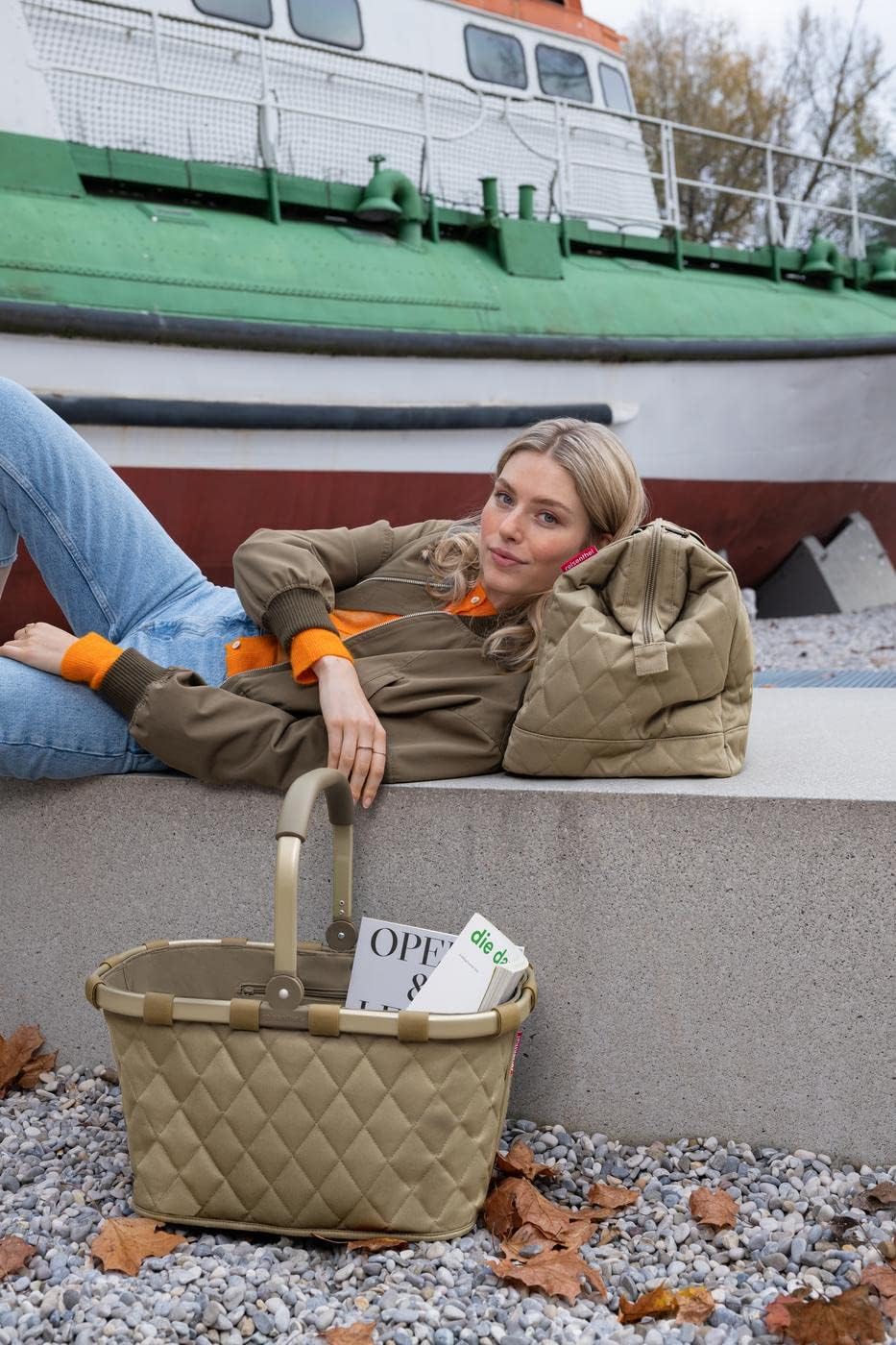 reisenthel carrybag twist sky rose - Sturdy shopping basket with plenty of storage space and practical inner pocket - Elegant and water-repellent design