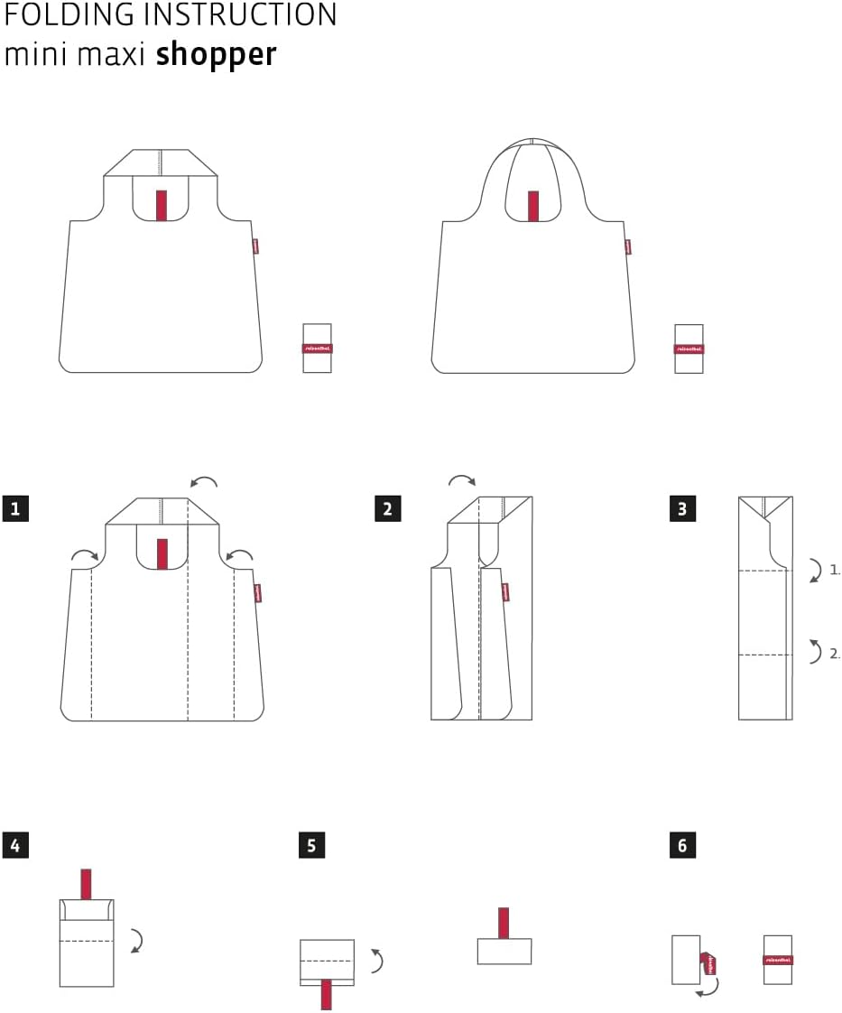 reisenthel Mini Maxi Shopper red - Foldable Shopping Bag with Attractive Design - Water Repellent